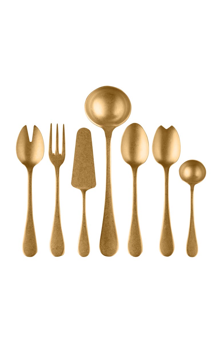 Mepra Vintage Serving Set - 7 Pieces, Main, color, Gold