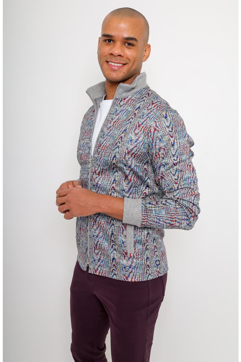 Handfill Bomber Jacket, Alternate, color, GREY MULTI