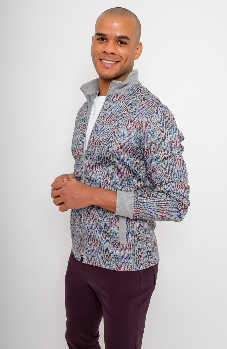 PINO BY PINOPORTE Handfill Bomber Jacket, Alternate, color, Grey Multi