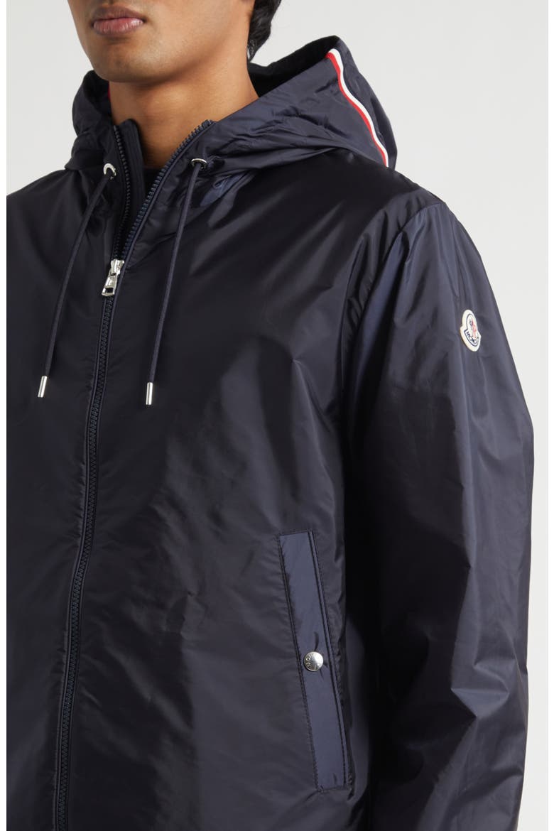 Grimpeurs Hooded Water Repellent Nylon Jacket, Alternate, color, NAVY