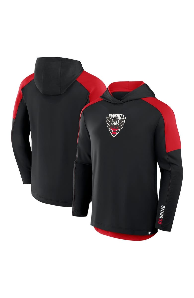 FANATICS Men's Fanatics Black D.C. United Red Card Transitional Pullover Hoodie, Alternate, color, Black