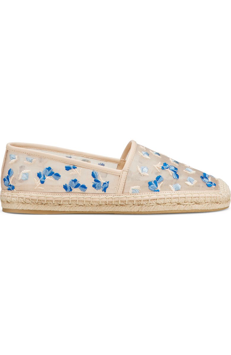 Stuart Weitzman Bareitall Floral Embroidery Espadrille Flat, Alternate, color,