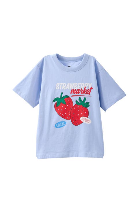 Kid's Poppy Oversize Graphic Print Tee