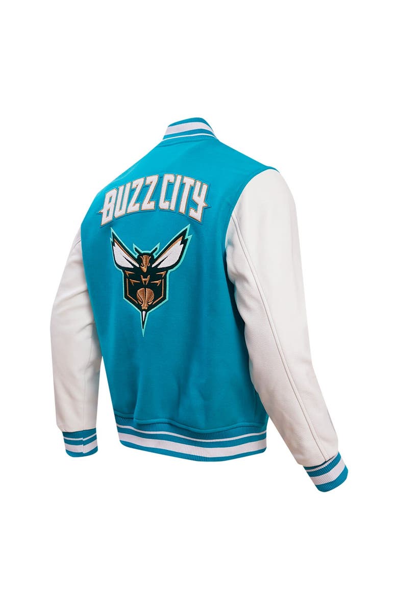 PRO STANDARD Men's Pro Standard Teal Charlotte Hornets 2023/24 City Edition Varsity Jacket, Alternate, color,