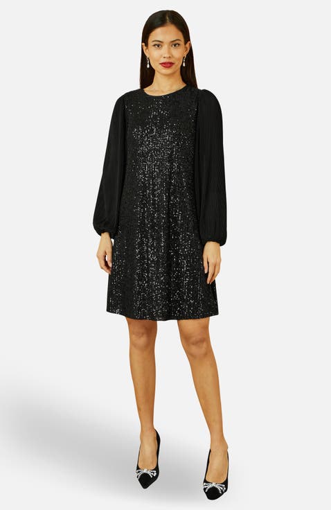 Velvet Sequin Tunic Dress