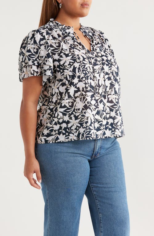 Caslonr Caslon(r) Floral Flounce Sleeve Top In Multi