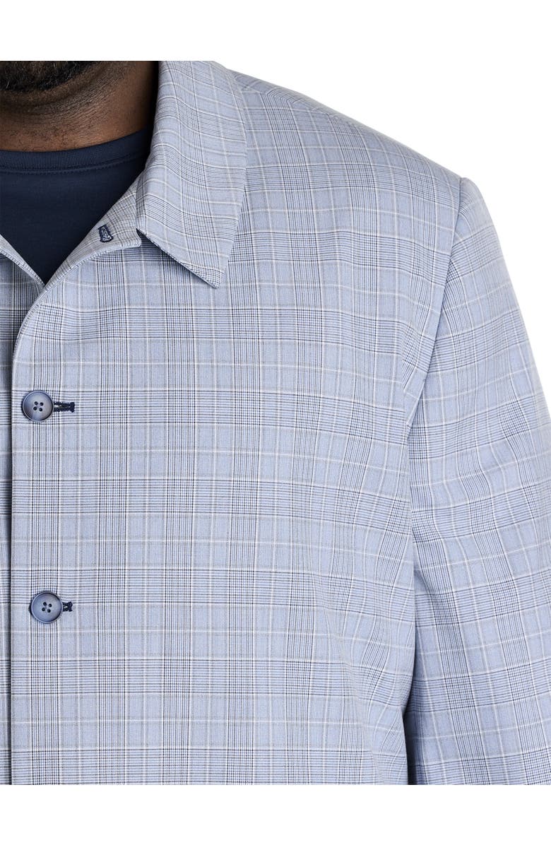 Synrgy by DXL Big & Tall Machine Washable Plaid Shirt-Style Suit Jacket, Alternate, color, Blue