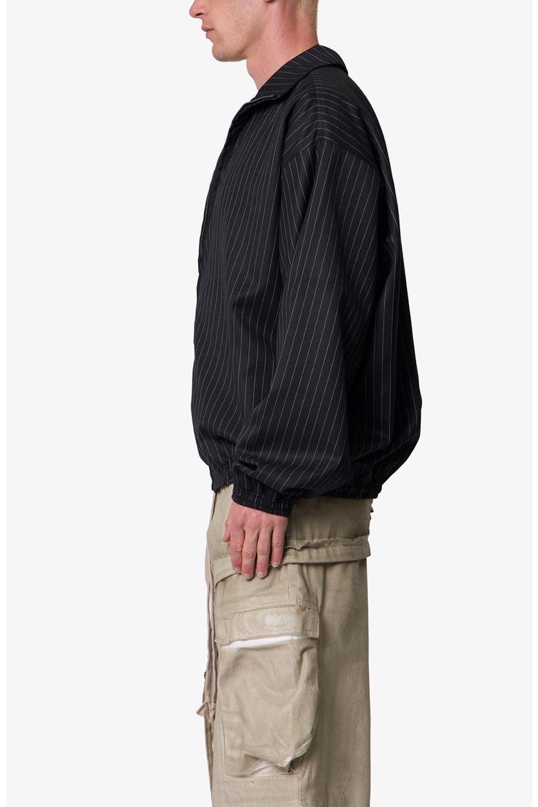 Striped Track Jacket, Alternate, color, BLACK