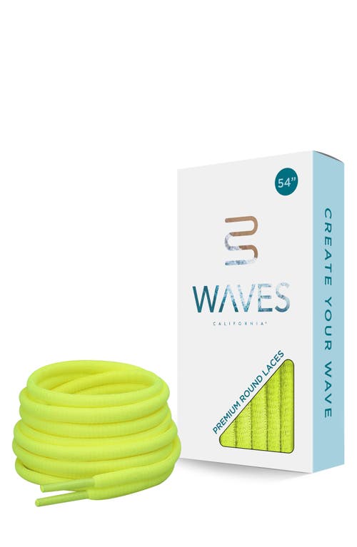 Waves California 54-inch Premium Round Shoelaces In Yellow