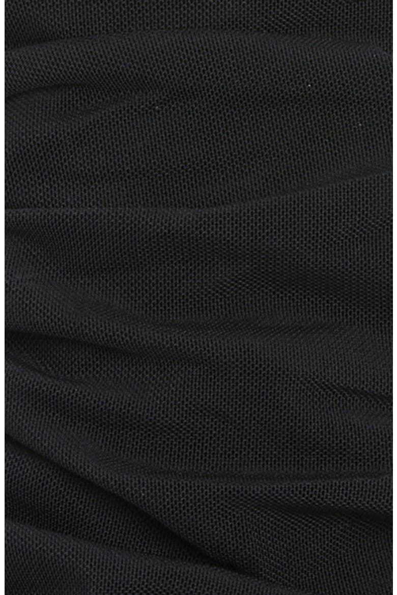 Ariana Ruched Mesh Opera Gloves, Alternate, color, BLACK