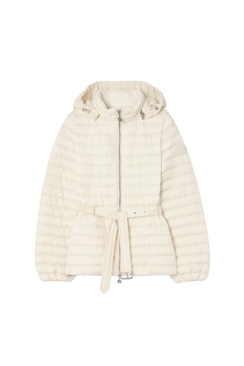 Nylon Amberley Puffer Jacket, Alternate, color, Tundra white