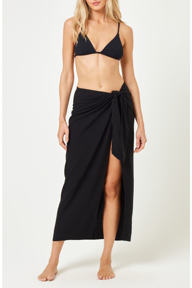 Portela Cover-Up Sarong, Main, color, BLACK