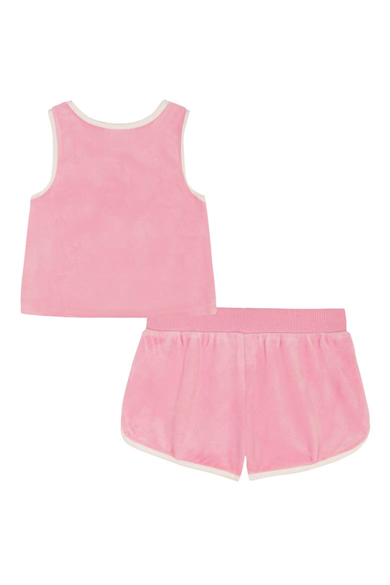 Kids' Embellished Velour Tank & Shorts Set, Alternate, color, PINK