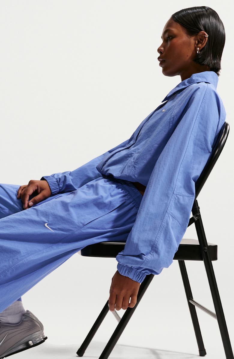 Nike Sportswear Relaxed High Waist Woven Pants, Alternate, color, Light Medium Blue/ Sail