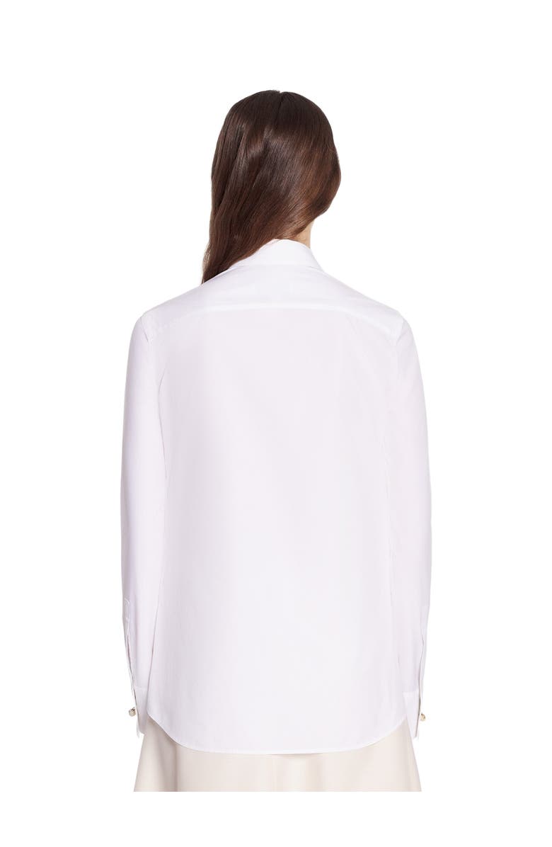 Lanvin Long Sleeve Shirt In Poplin, Alternate, color, Optical White