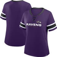 FANATICS Women's Fanatics Purple Baltimore Ravens Redzone Draw Play Athena Lace-Up T-Shirt
