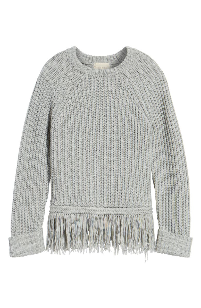 MOON RIVER Fringe Hem Sweater, Alternate, color,