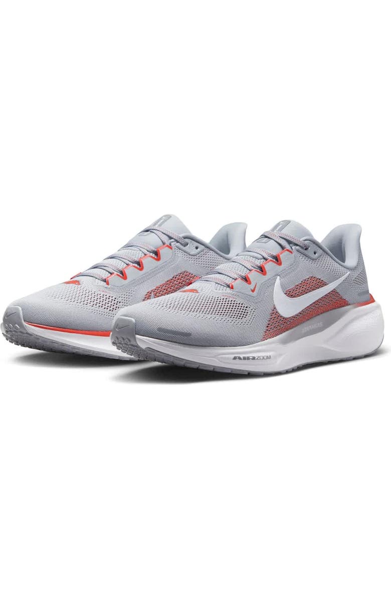 Nike Unisex Nike Gray Arkansas Razorbacks Zoom Pegasus 41 Running Shoes, Alternate, color, Gray