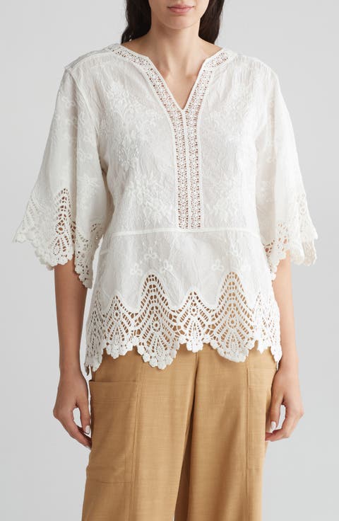 Crochet Cotton Peplum Top