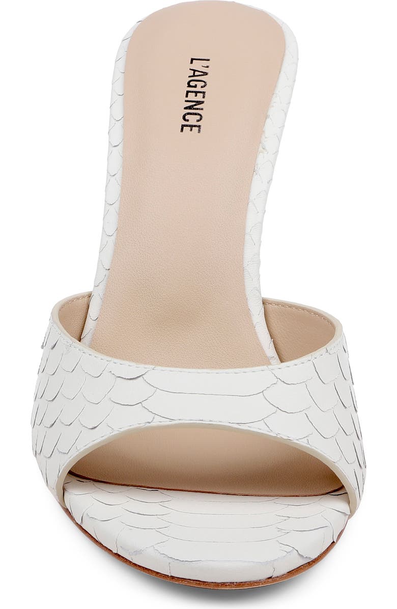 L'AGENCE Avery II Genuine Calf Hair Sandal, Alternate, color, White Snake