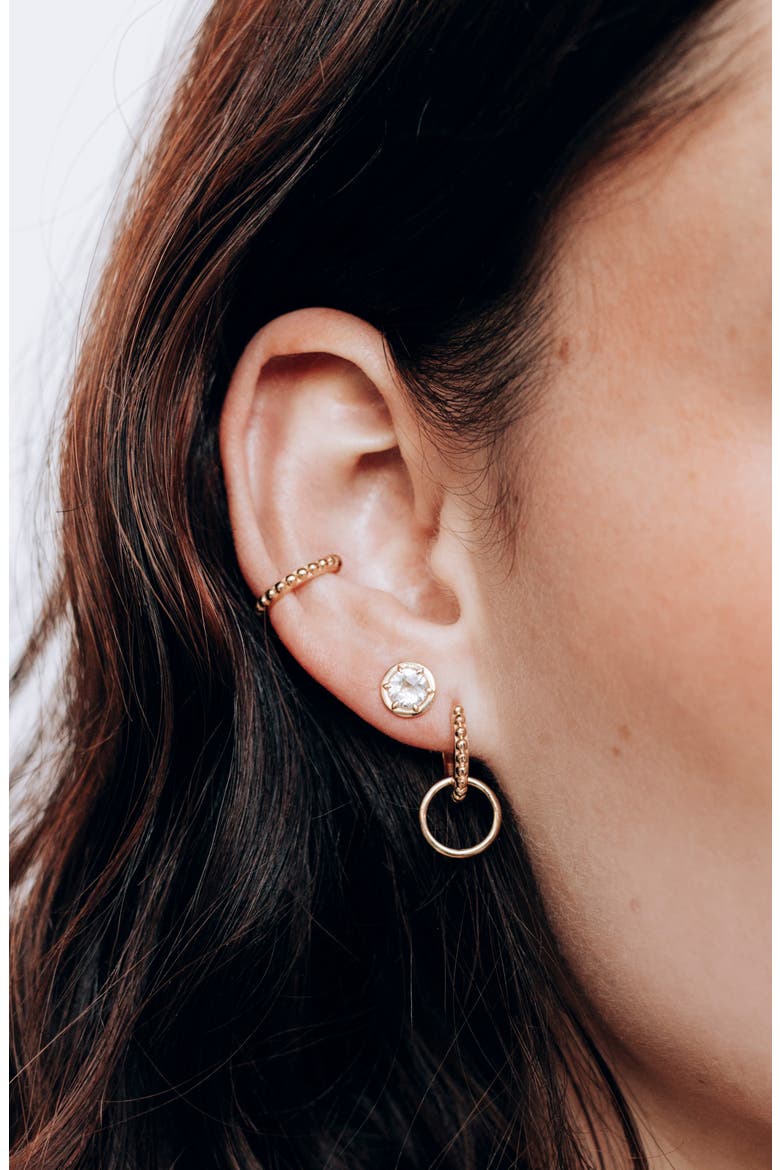 Dew Drop Claire Round Drop Earrings, Alternate, color, YELLOW GOLD