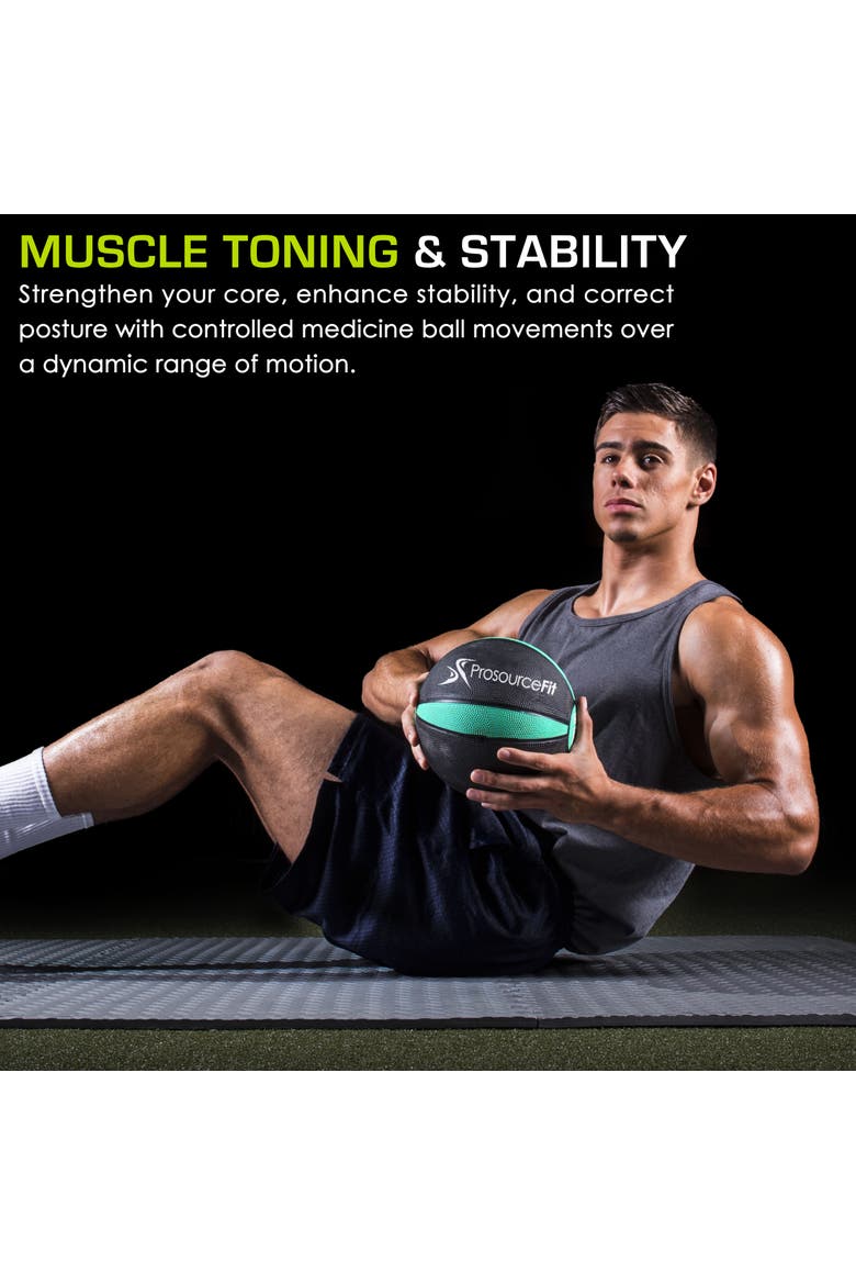Rubber Medicine Ball, Alternate, color, 8 lb
