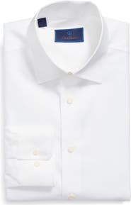 David Donahue Regular Fit Superfine Twill Dress Shirt