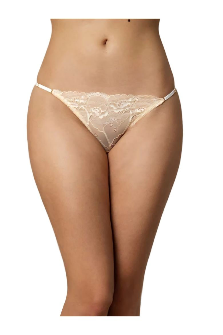 Pure Silk 3-Pack Lace Thong Panties, Main, color, Champagne