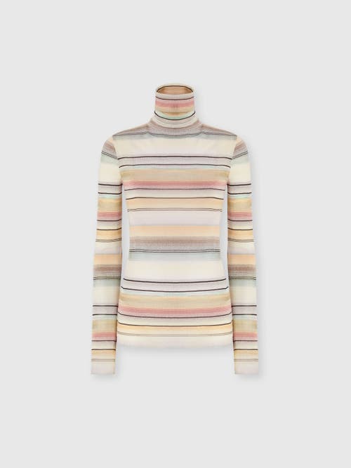 Missoni Striped High-neck Sweater In Multi