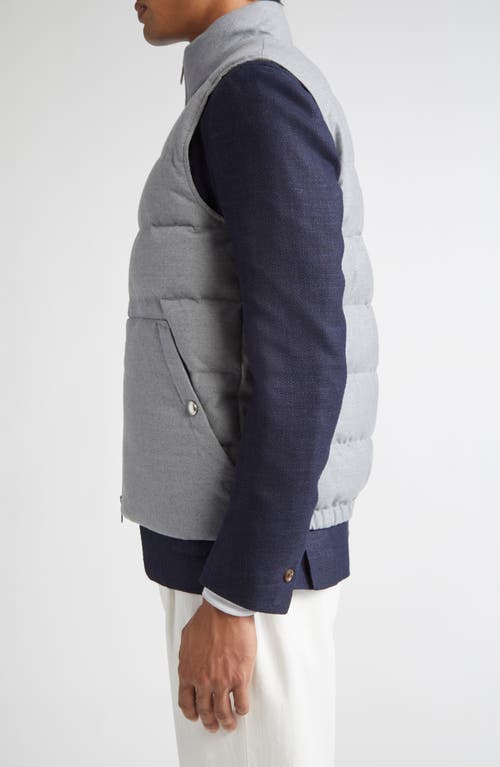 Eleventy Wool Down Vest In Gray