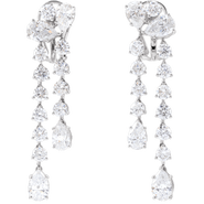 Ivy & Pearl Co. 9 1/2 CT Lab-Grown Diamond Dangle Earrings in 14K Gold