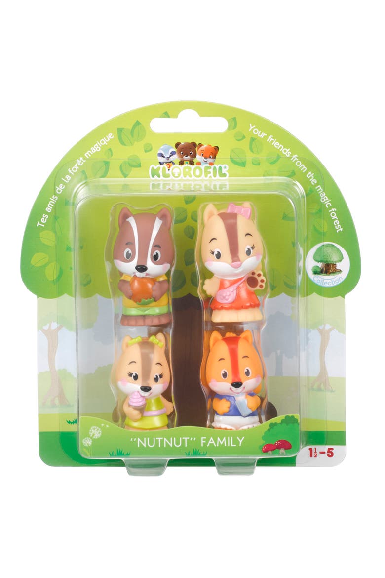 Nutnut Family 4 Chipmunk Figurines, up to 2 inches, Nature Playset, Alternate, color, Multicolored