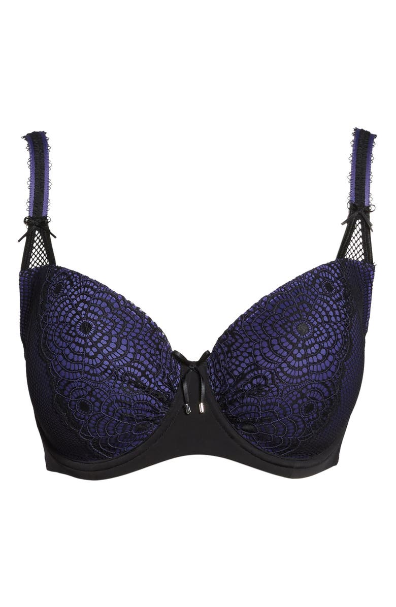 Ashley Graham Purple Rain Showstopper Balconette Underwire Bra, Alternate, color,