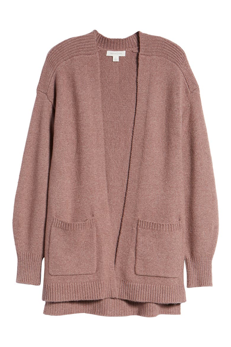 Easy Throw-On Cardigan, Alternate, color, PURPLE TAUPE
