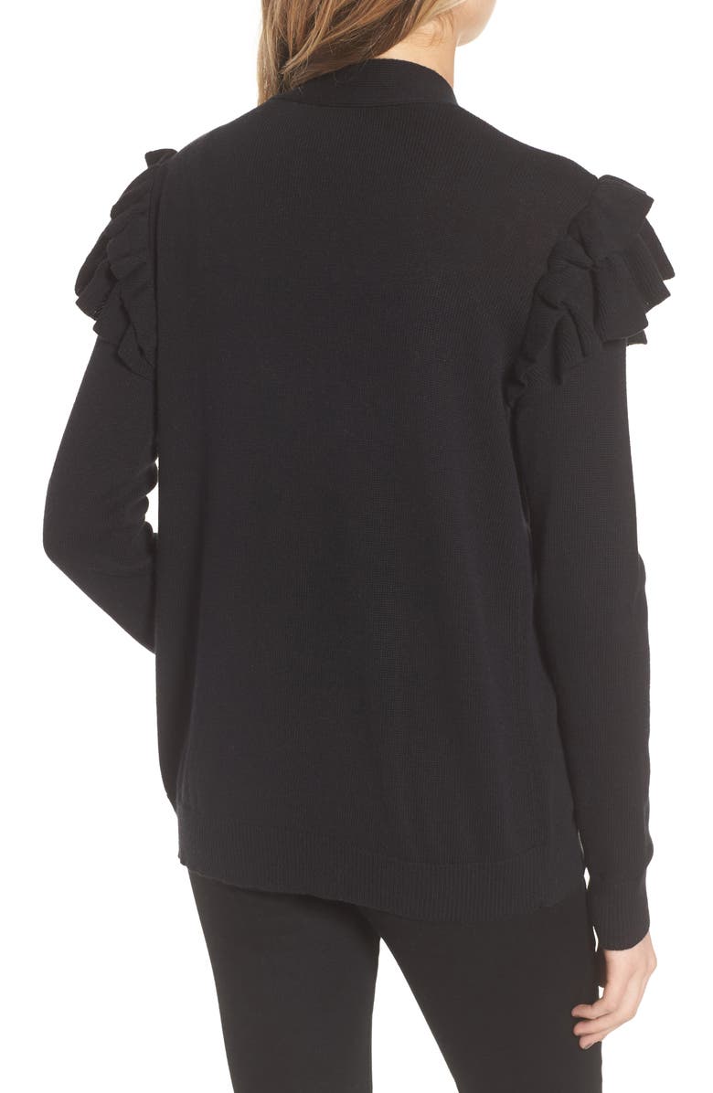 Hinge Ruffle Sleeve Cardigan, Alternate, color, 