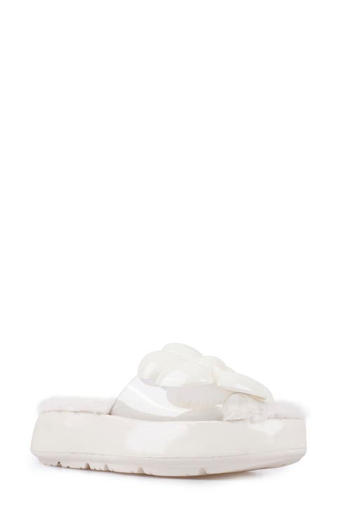 Cass Faux Fur Lined Sandal (Women)