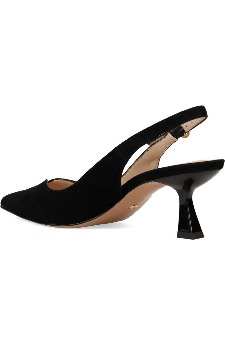 Pelle Moda Janah Slingback Pointed Toe Pump, Alternate, color, Black Suede