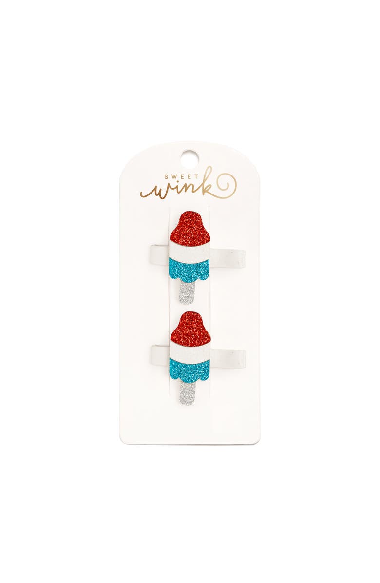 Sweet Wink Patriotic Pop Clip Set, Main, color, Red
