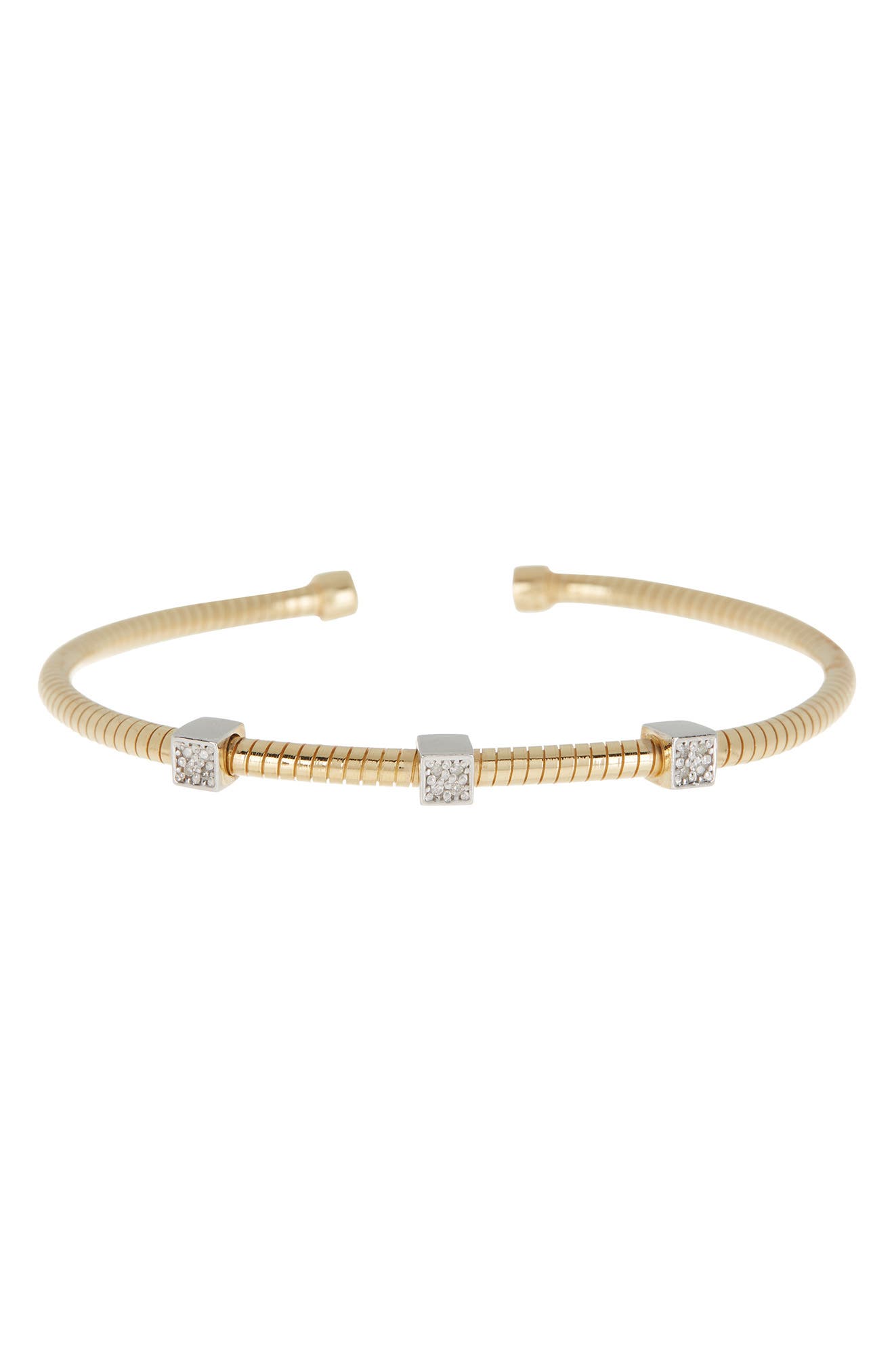 MESHMERISE Diamond Station Bangle Bracelet