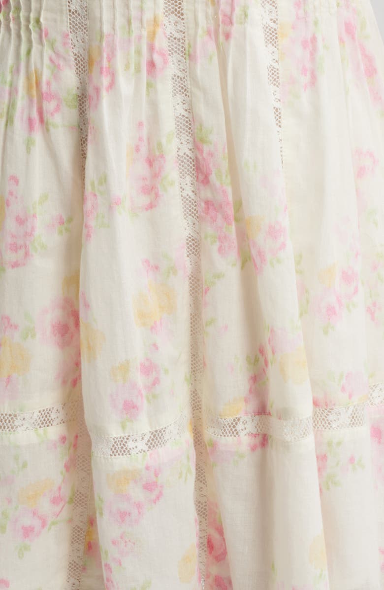 LoveShackFancy Docila Minidress, Alternate, color, White Peach