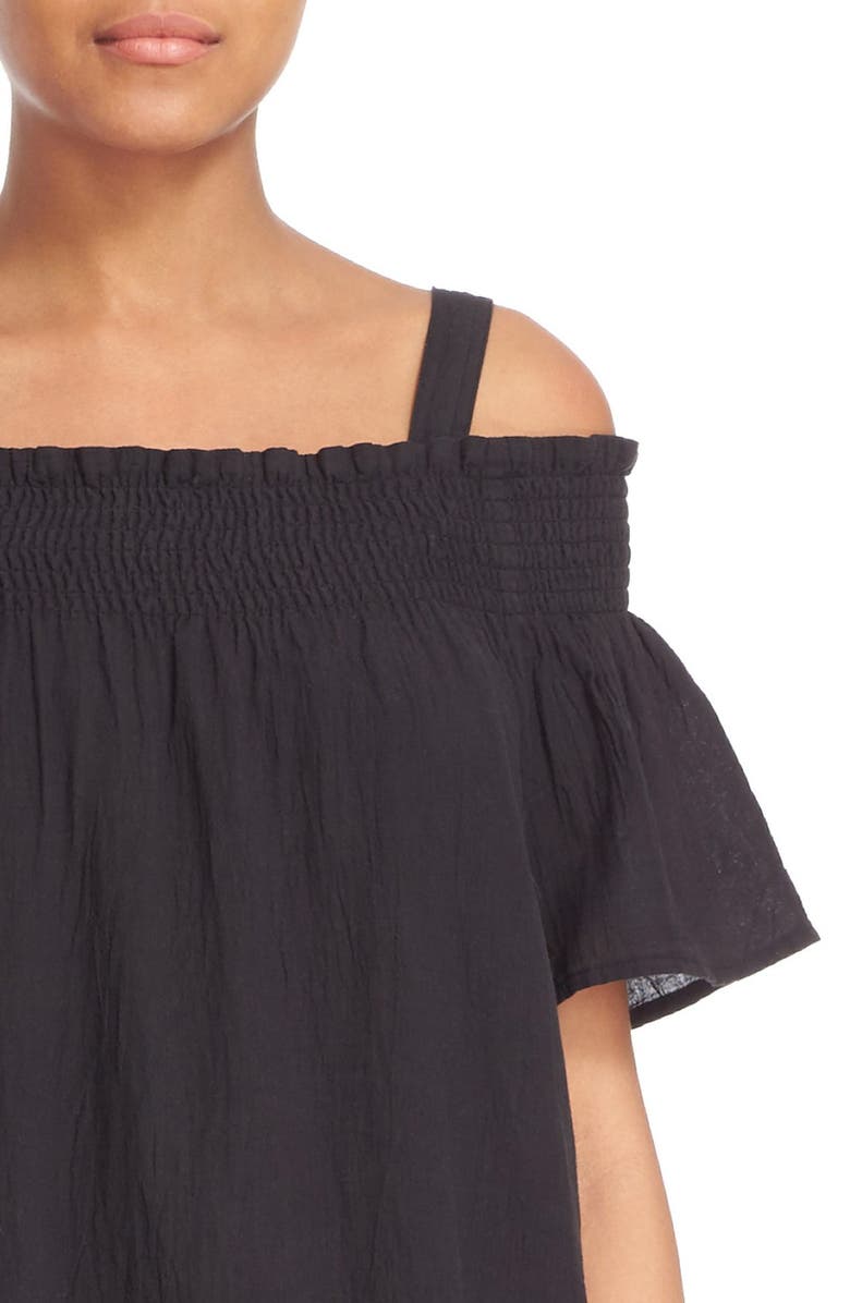 Current/Elliott 'The Madeline' Cold Shoulder Cotton Dress, Alternate, color, 