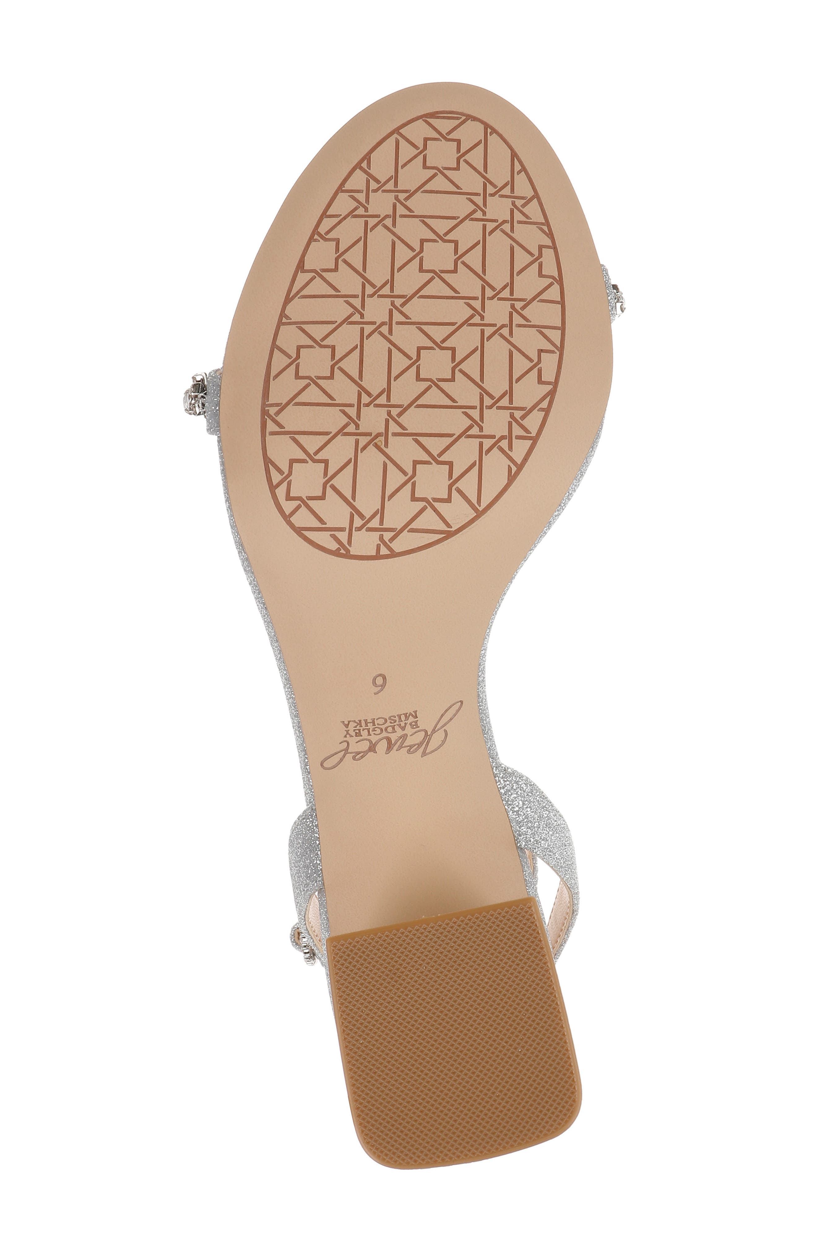 Jewel Badgley Mischka Alyna Metallic Ankle Strap Sandal, Alternate, color, 