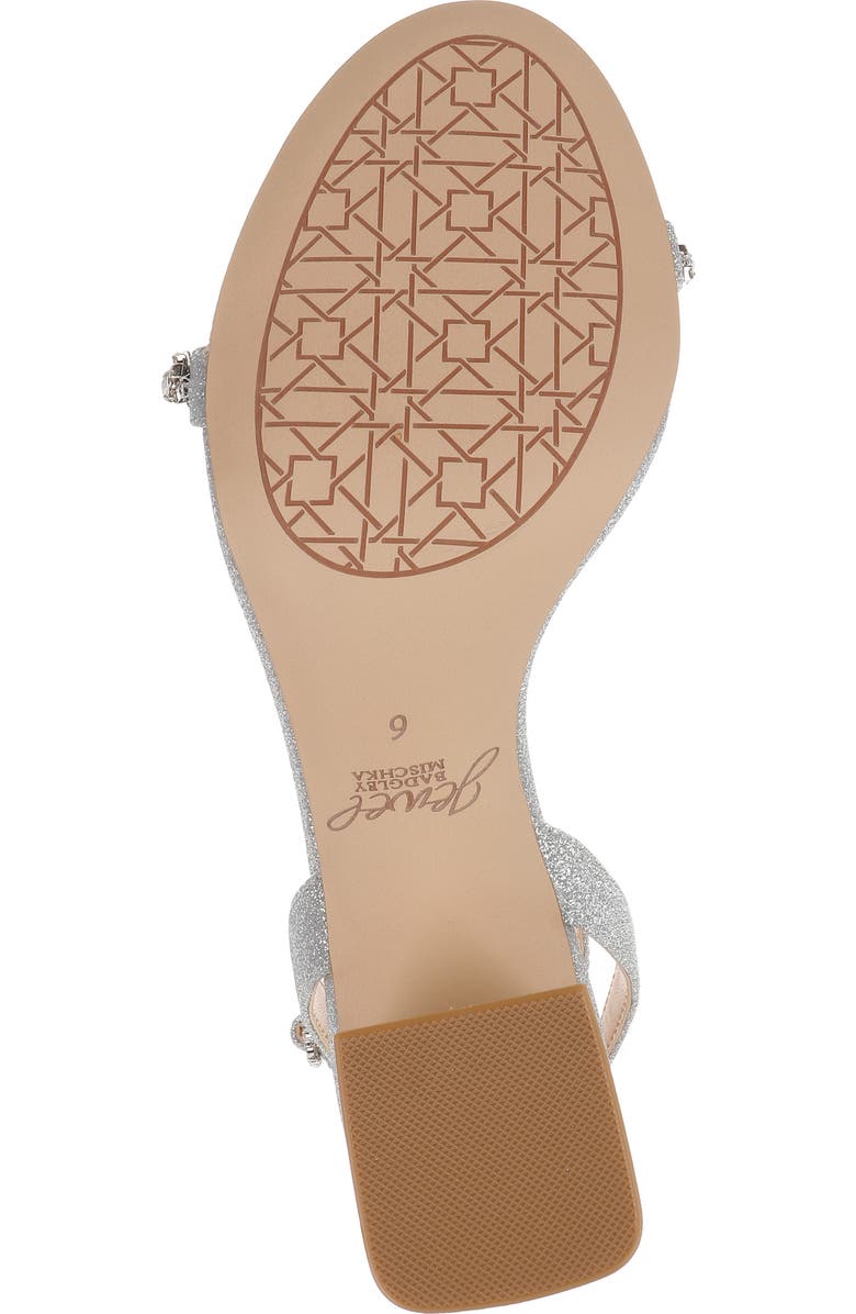 Jewel Badgley Mischka Alyna Metallic Ankle Strap Sandal, Alternate, color,