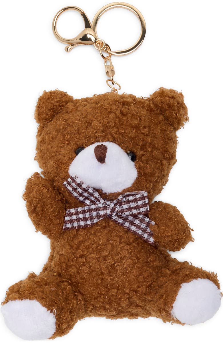 BP. Teddy Bear Bag Charm, Main, color, Brown Bear