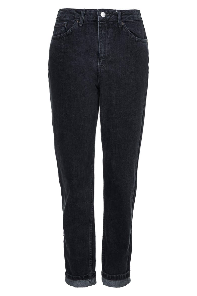 Mom Jeans, Alternate, color, WASHED BLACK