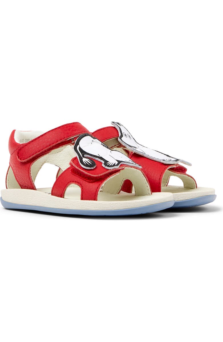Camper Kids' Bicho Twins Mismatch Sandal, Main, color, Medium Red