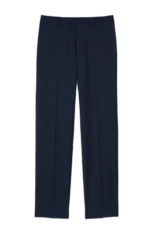 Sandro Wide Leg Wool Blend Suit Trousers In Royal Blue