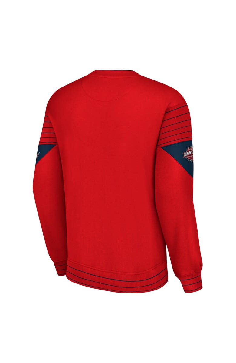 STARTER Men's Starter Red Washington Capitals Faceoff Pullover Sweatshirt, Alternate, color, Red