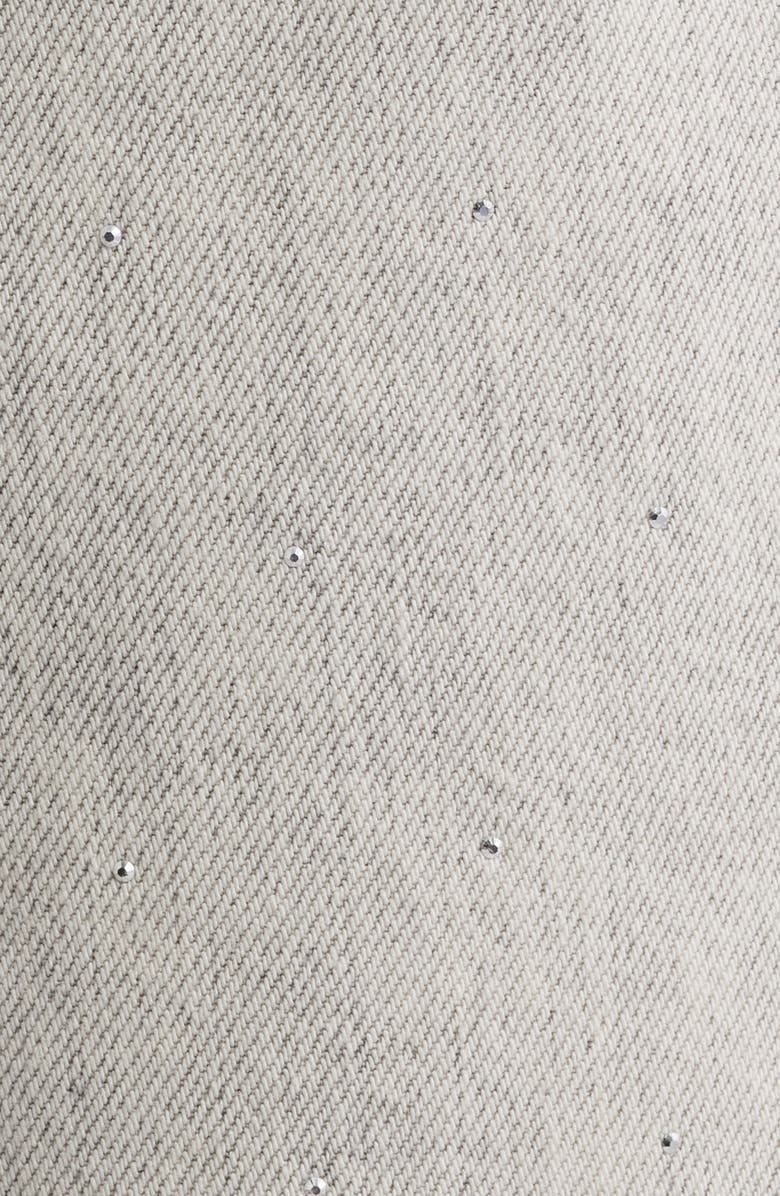 AllSaints Mia Crystal Carpenter Jeans, Alternate, color, Snow Grey