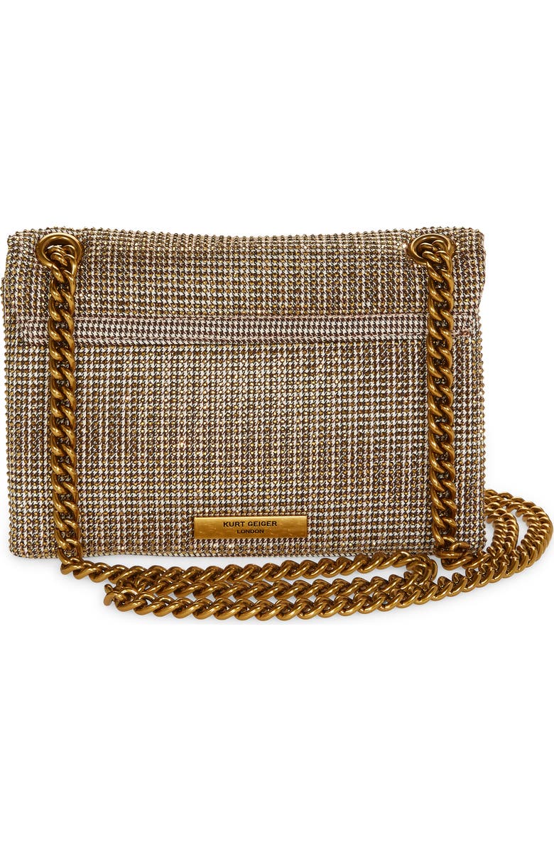 Kurt Geiger London Mini Kensington Tweed Crossbody Bag, Alternate, color, Dark Beige